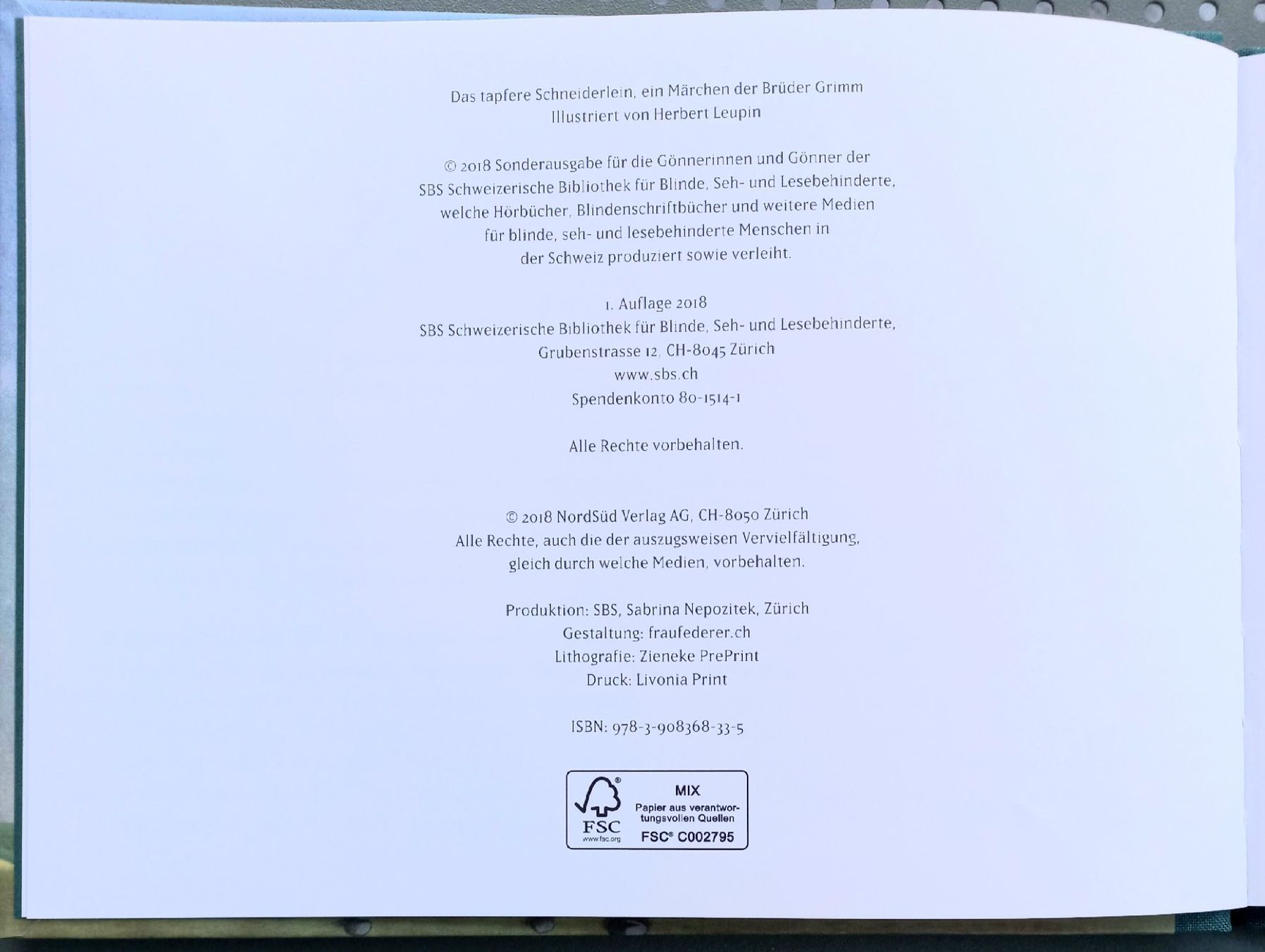 Libri: Buch - Das tapfere Schneiderlein - Gebrüder Grimm – Usato da Niederuzwil venduto da lubimaja 1