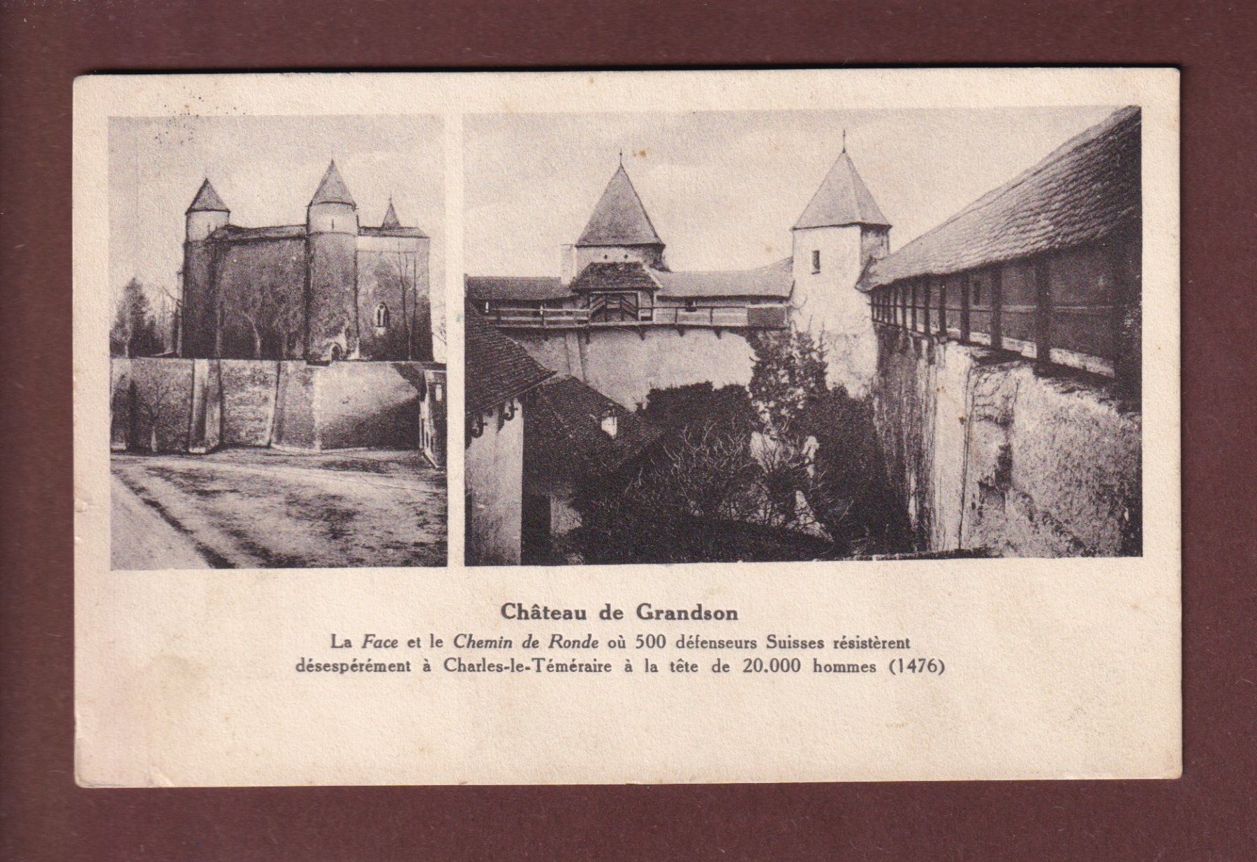Ansichtskarten: GRANDSON - Le Château - 1917 – Gebraucht aus Pully von nicecards-shop