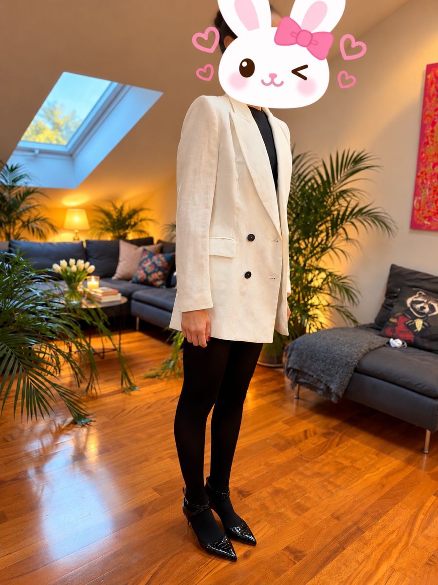 Zara Giacche: Double Breasted Blazer in White, Size S – Nuovo (secondo la descrizione) da Basel venduto da ais_hf25 1