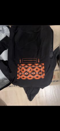 Pull noir avec motif orange style Twenty One Pilots taille M