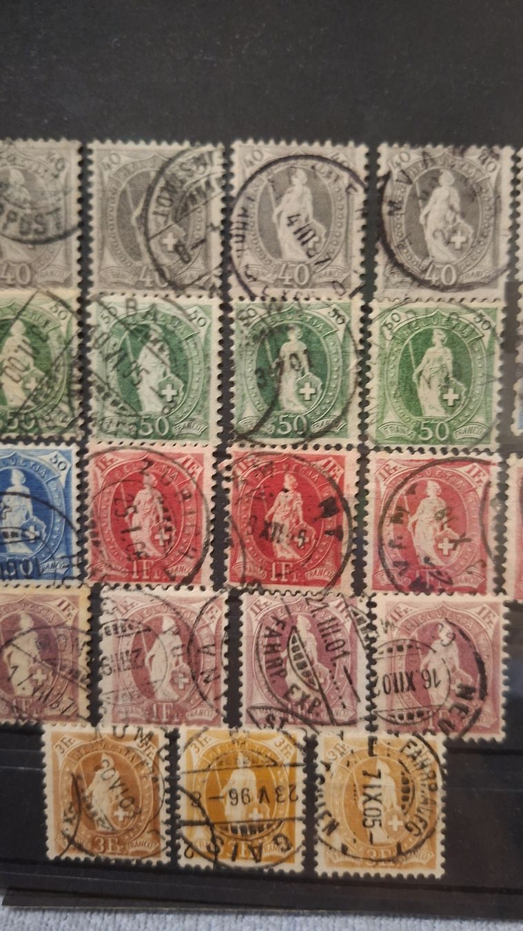 Tutti i francobolli: Lot stehende Helvetia Div. 83Stk. – Usato da Balgach venduto da SIMEON27 2