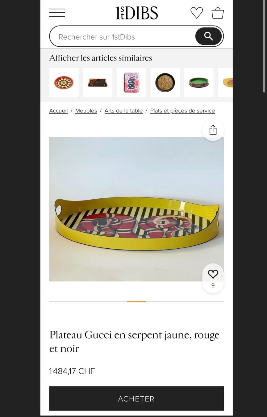Pareti & Soffitti: Plateau GUCCI Kingsnake Oval – Nuovo (secondo la descrizione) da Fully venduto da Gaga1990 7
