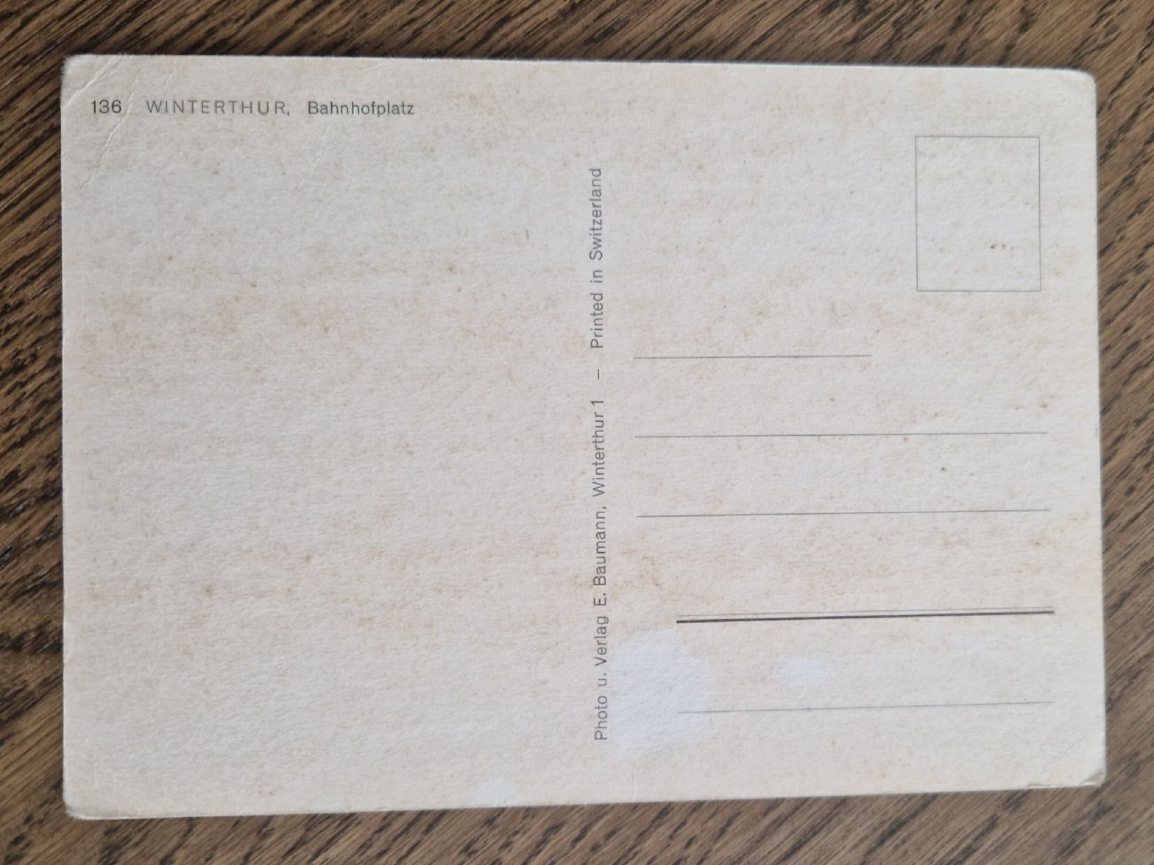 Ansichtskarten: Winterthur Bahnhofplatz, Oldtimer – Gebraucht aus Ebikon von Donar50 1