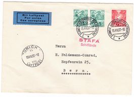 Lettre de Stäfa BPA A60 pour Bern le 15.VII.37