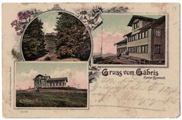 Gruss vom Gäbris, Litho mit Stempel, gelaufen 1904