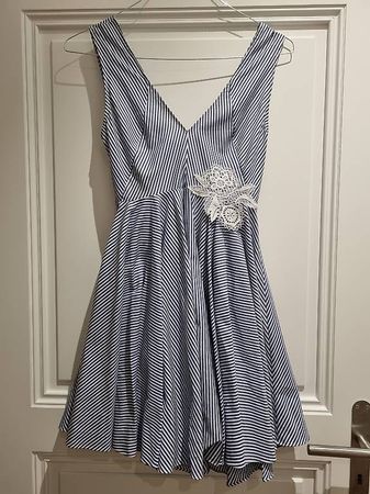 Sandro Blau Weiss Streifen Kleid