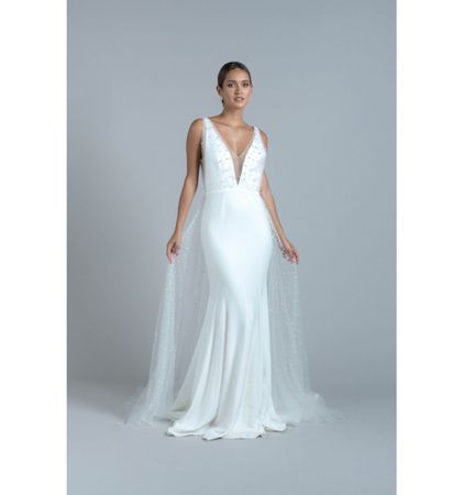 Robe de mariée Rime Arodaky perlée avec traîne
