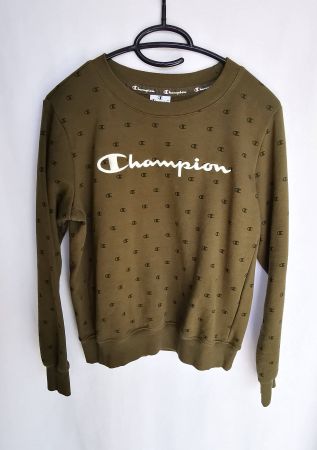 Champion Pullover, Sweatshirt, Olivgrün, khaki, Gr. S
