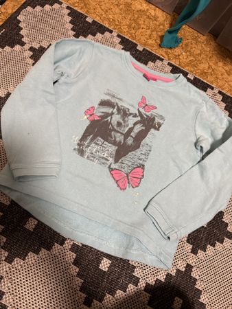 Mädchen Pullover, Grösse 122, Pferde Motiv,