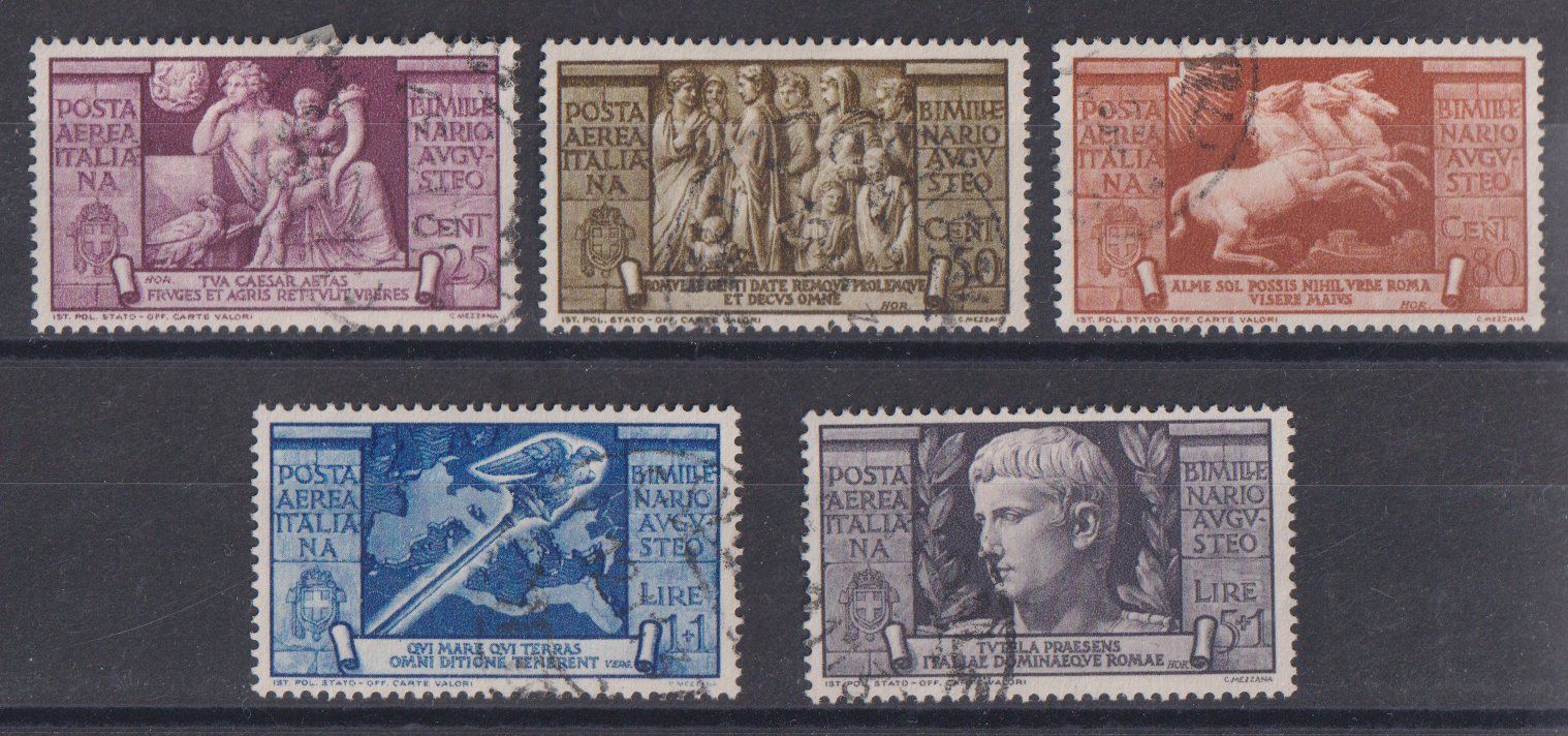 Alle Briefmarken: Italien 1937: Augustus Flugpostmarken – Gebraucht aus Eschlikon TG von PhilCon