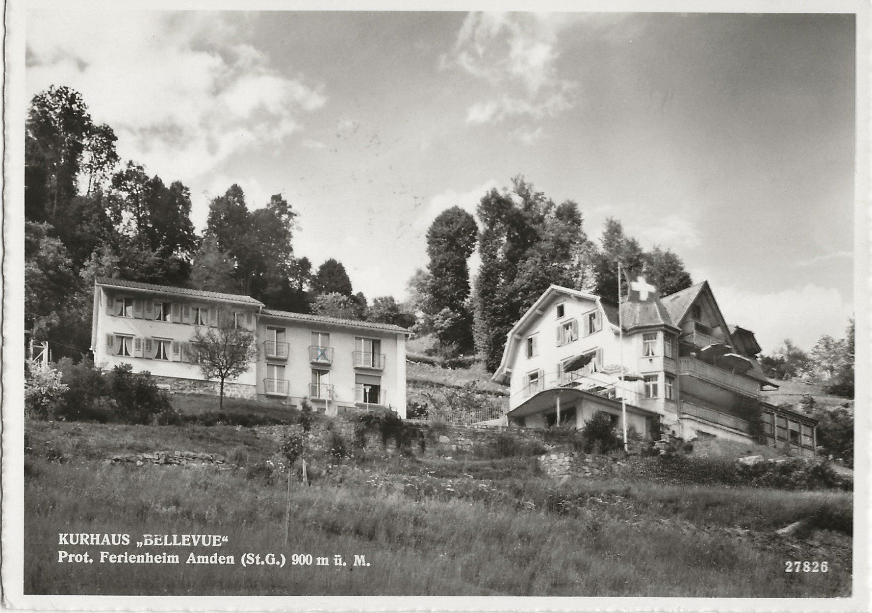 Cartoline postali: Amden,Kurhaus Bellevue,Ortswerbestempel – Usato da Frauenfeld venduto da Merk52