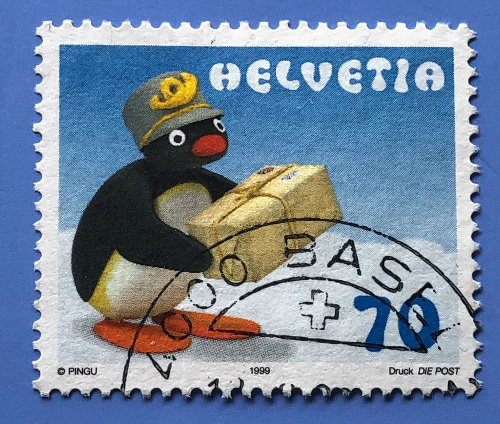 Tutti i francobolli: Nr.964 Klein-Pingu GESTEMPELT Sonderpostmarken 1999 – Usato da Aarau venduto da Billa007