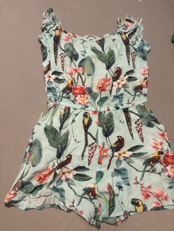 Sommerlicher kinder Jumpsuit mit Vogelmuster, Grösse 140