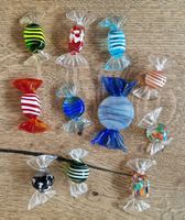 11er-Set Vintage Glasbonbons / Glaskunst 