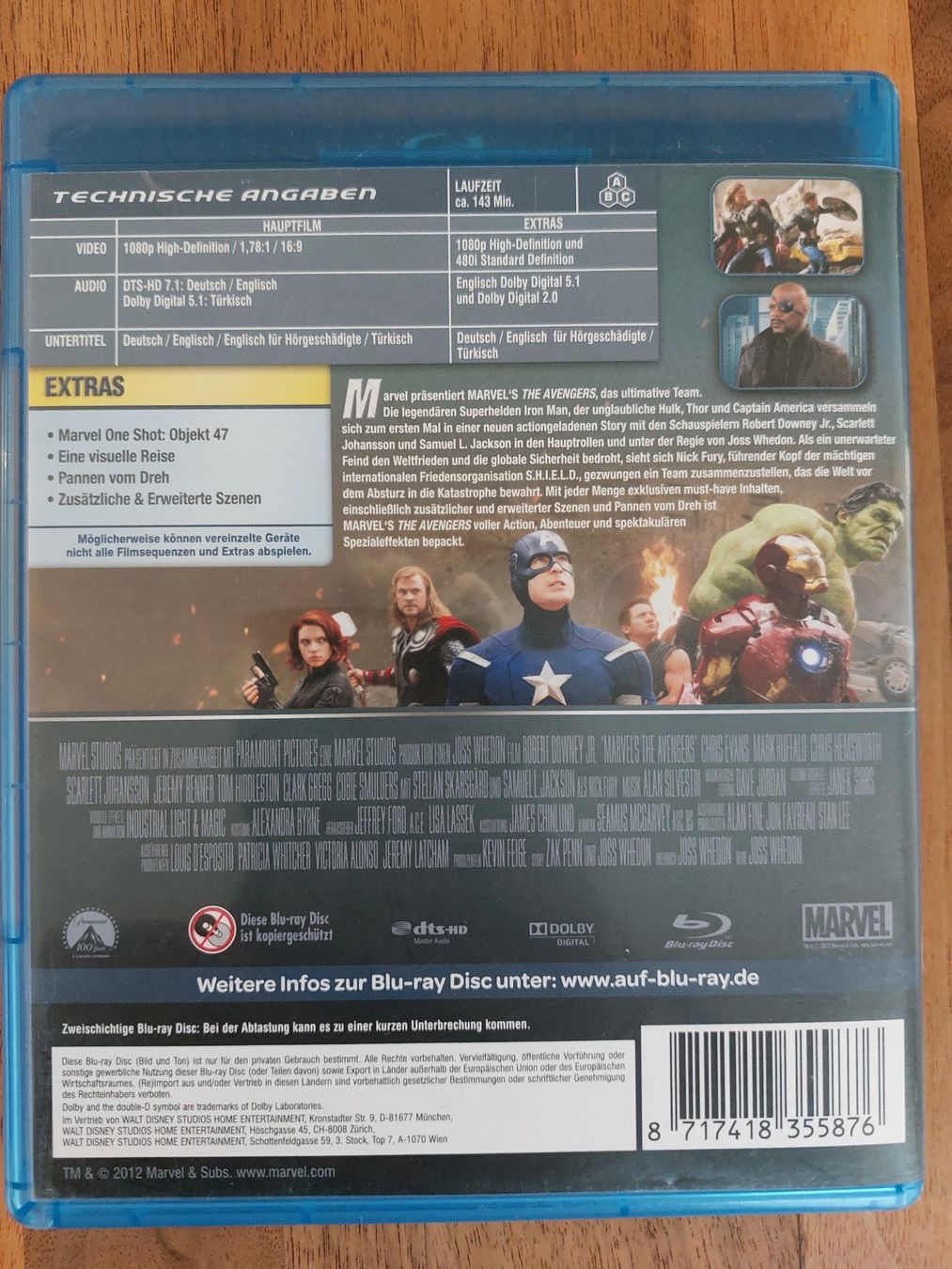 Alle DVDs: Blu Ray - Marvels The Avengers – Gebraucht aus Rheinfelden von FilmAuktion 1