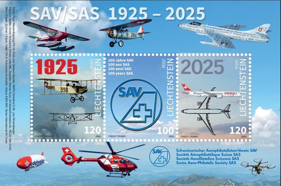 Bloc spécial 100 ans de la SAS / Sonderblock 100 J SAV 2025 (Neu ...