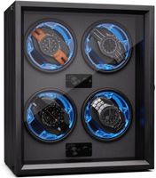 Uhrenbeweger 4 Uhren Automatik LED Watch Winder schwarz