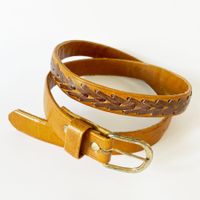 Gürtel Herren braun L/XL geflochtener Einsatz VINTAGE 60s