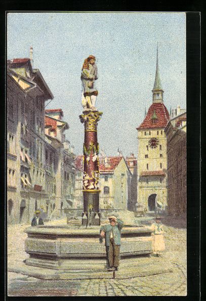 Cartes postales: AK Bern, Der Dudelsackpfeiferbrunnen – D'occasion à Berlin par bartko-reher