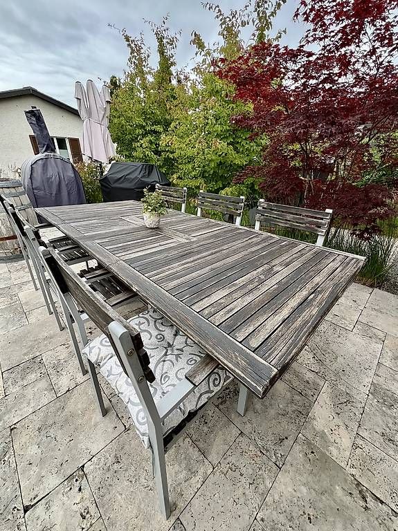 Set di tavolo e panche: Gartentisch mit 6 Stühlen – Usato da Gerolfingen venduto da Pinggu71