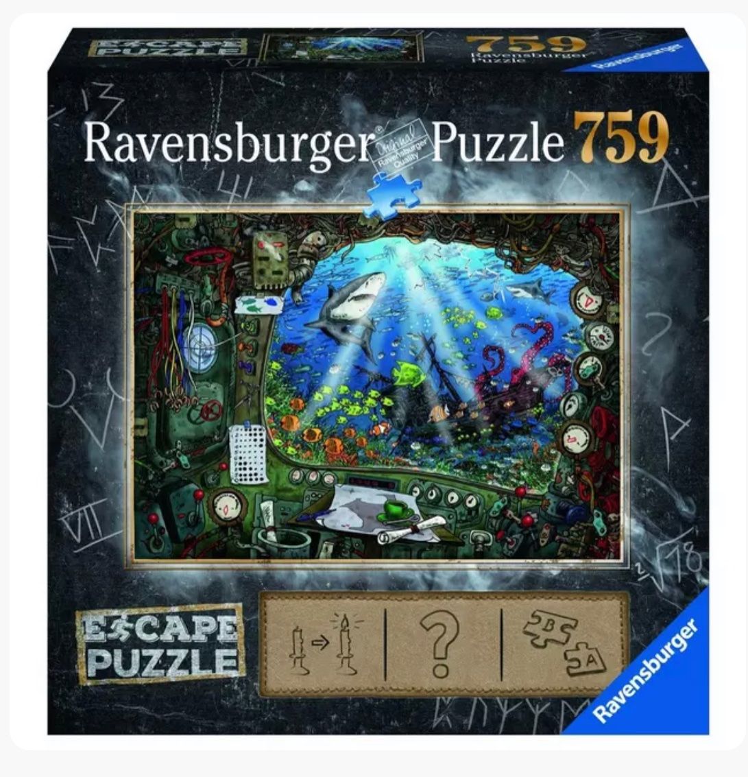 Ravensburger Puzzle: Escape puzzle / Dans le sous-marin – Usato da Genève venduto da mkno83