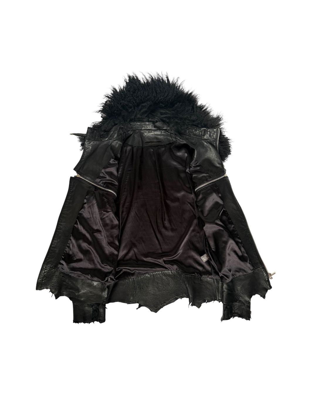 Jacken: 14th Addiction Cross Zip Fur Leather Jacket – Gebraucht aus Thierachern von n.webl 2