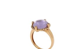 Amethyst Brillant Ring in 18K Rosegold *S367