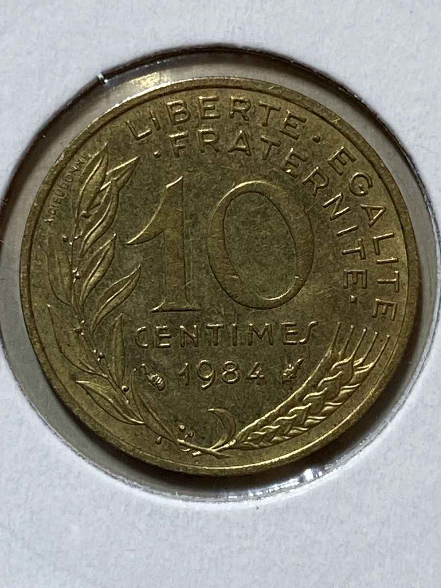 Alle Münzen: France - 10 centimes -1984 – Gebraucht aus Payerne von Mike1682