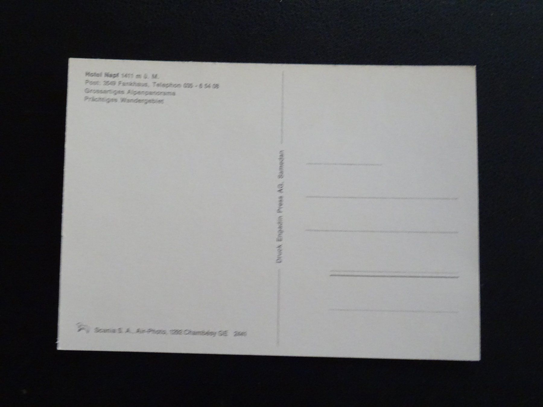 Cartoline postali: Postkarte Hotel Napf – Usato da Rothrist venduto da heinrich1966 1