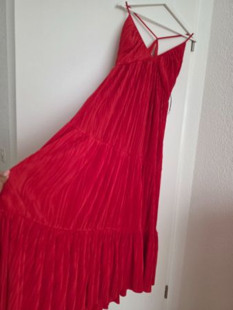 Sommerkleid Abendkleid Rot Maxikleid Gr. L