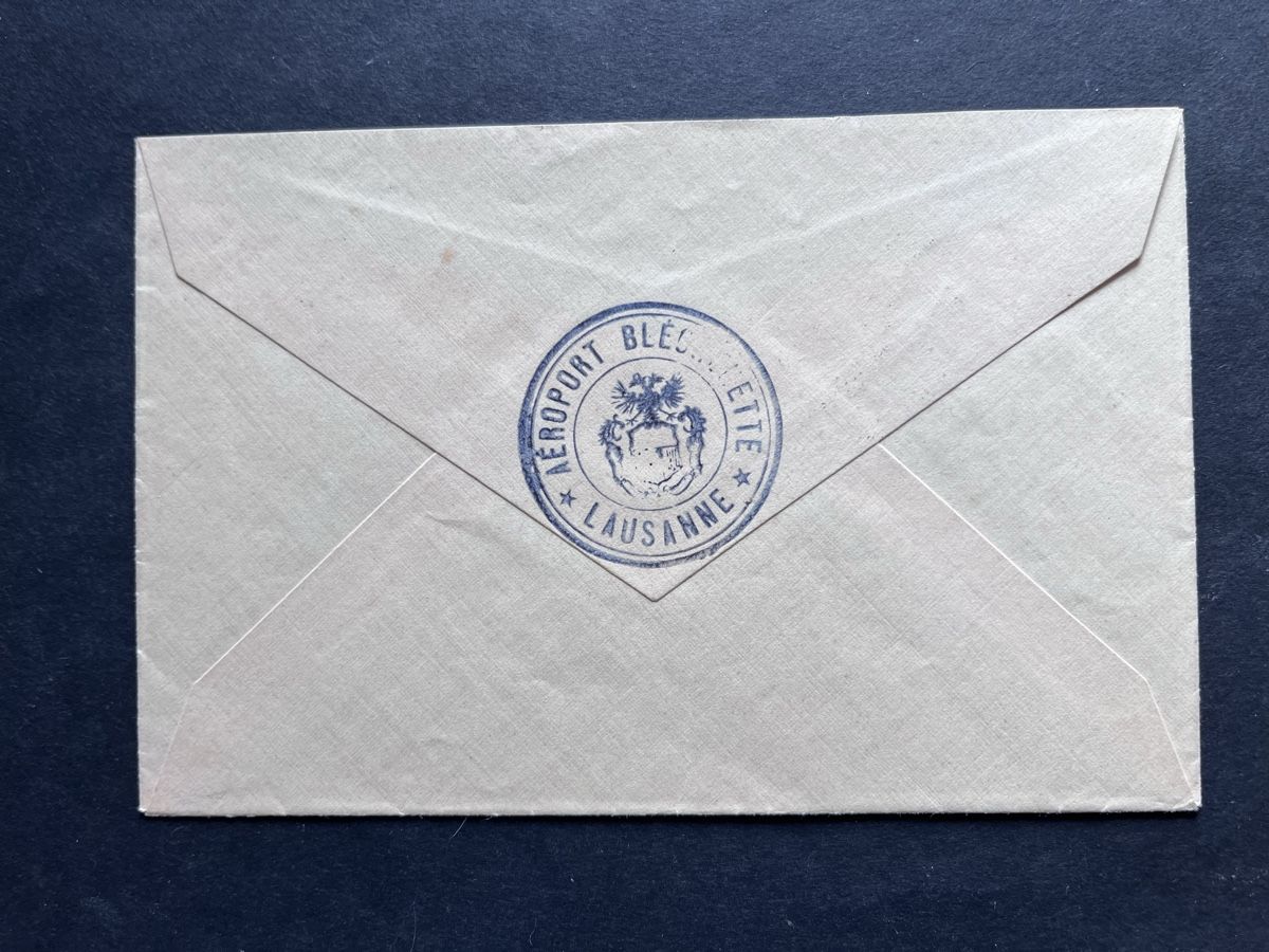 Tous les timbres: 1925 Flugpost Rf 25.2c SpF LAUSANNE - ZURICH  – D'occasion à Sottens par thigroux 1