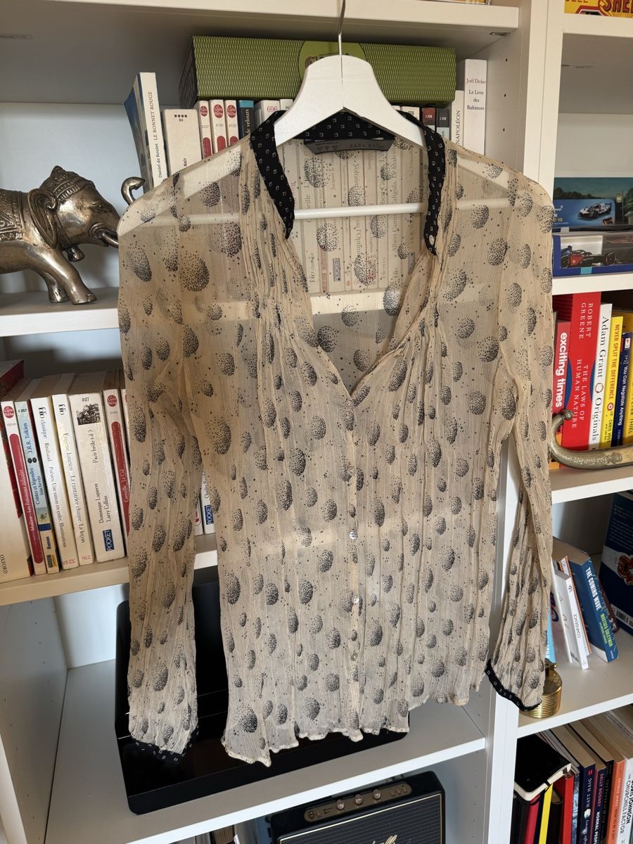 Zara Camicette: Zara Basic Blouse - Elegant Sheer Look - Size S - Classy – Nuovo (secondo la descrizione) da Zürich venduto da que_5ntr