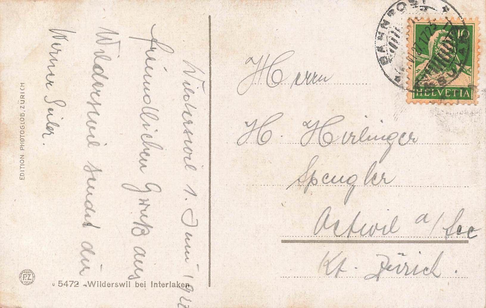 Cartoline postali: Wilderswil bei Interlaken – Usato da Biasca venduto da Blenio71 1