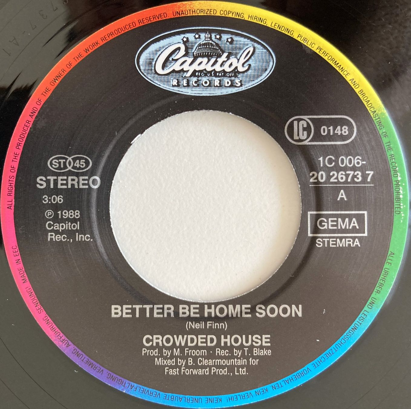 Dischi in vinile: CROWDED HOUSE - BETTER BE HOME SOON – Usato da Bottens venduto da hotter-than-hell 2
