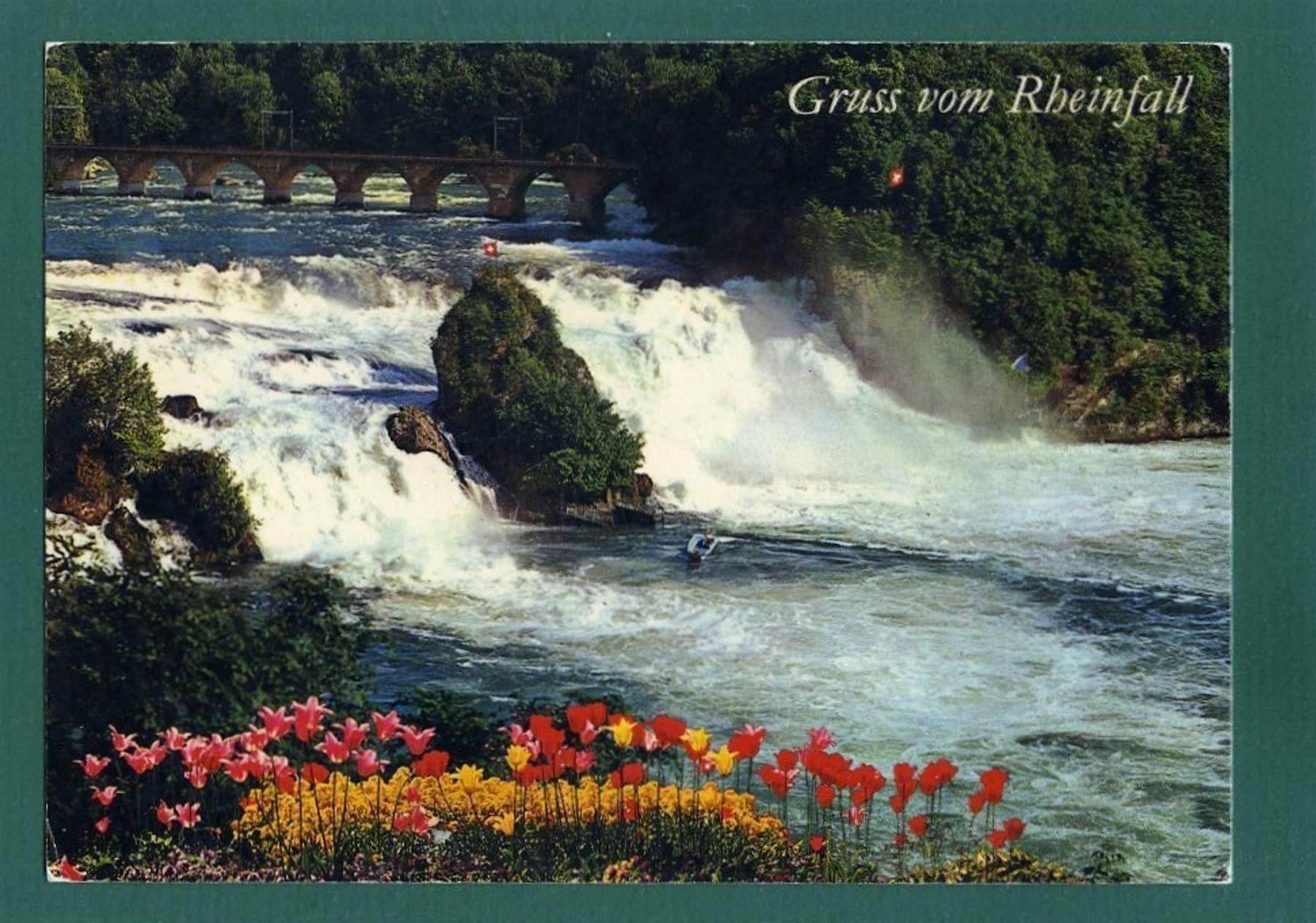 Cartoline postali: Gruss vom Rheinfall, ungelaufen, Grossformat – Usato da Sargans venduto da Hausi1951