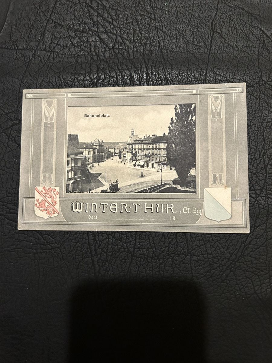 Cartoline postali: Winterthur, Bahnhofplatz 1901 – Usato da Breganzona venduto da Milesbo
