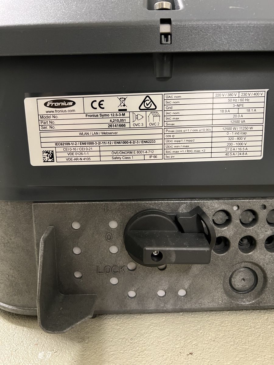Fronius Onduleurs: Fronius Symo 12.5-3-M Wechselrichter – D'occasion à Niederwil SG par Gastwirt 1