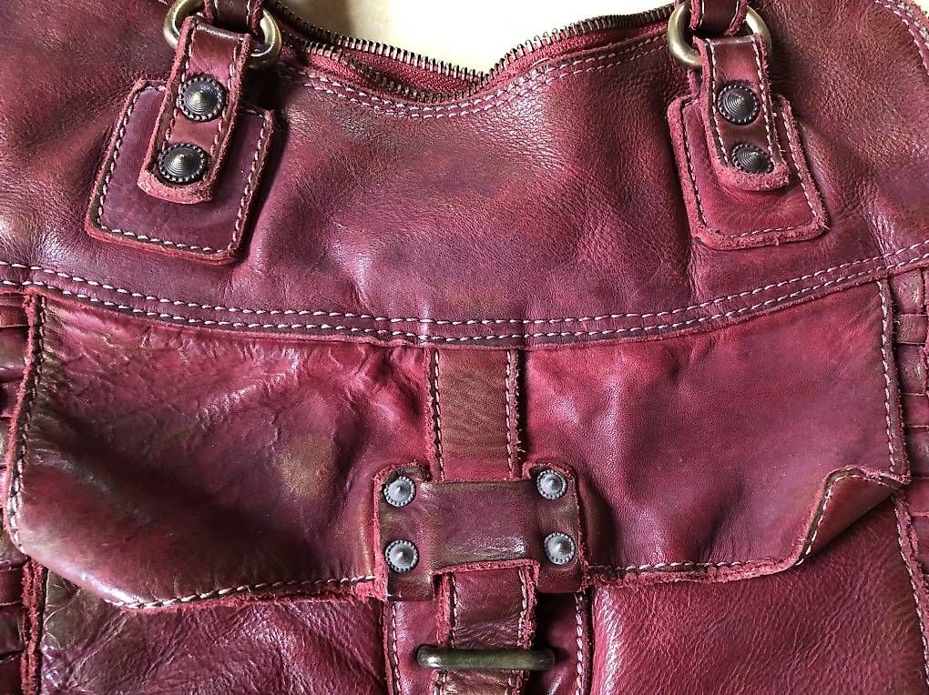 Borse da donna: Lederhandtasche rot/chrom design speziell – Usato da Meiringen venduto da Bignoddy 3