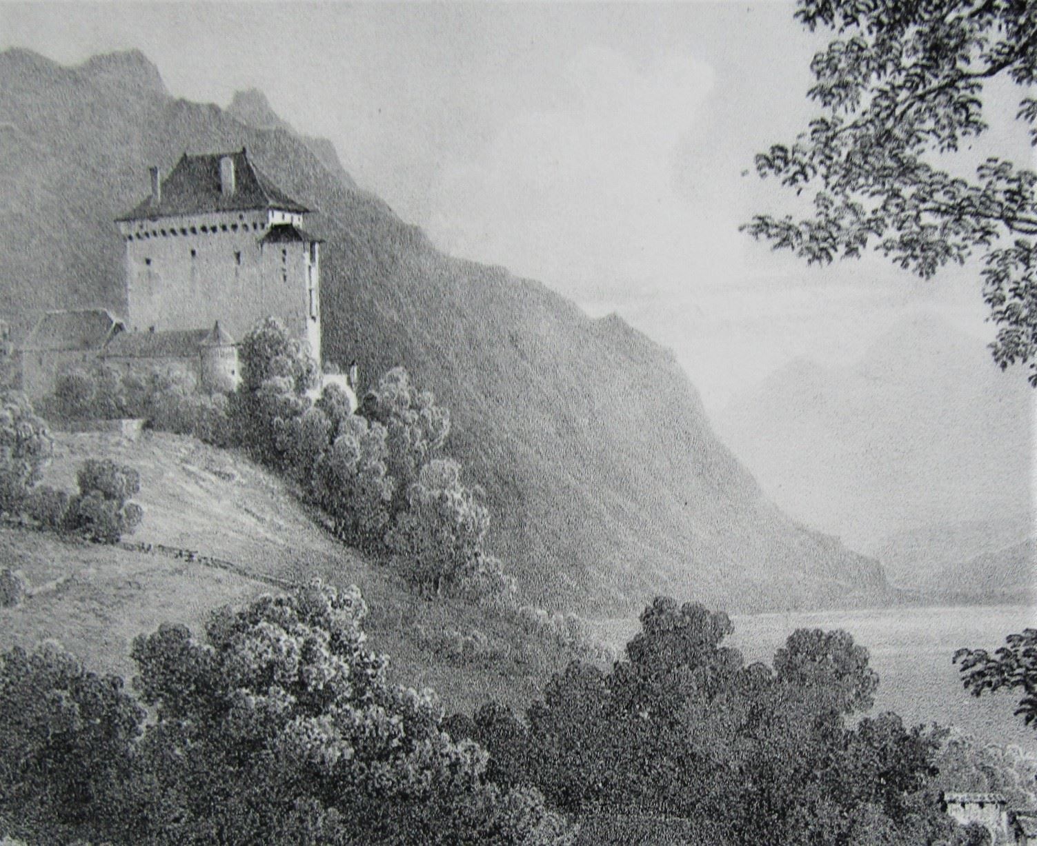 Gravures: Chatelard  Original-Litho von Engelmann – D'occasion à Rafz par Helvet32 1