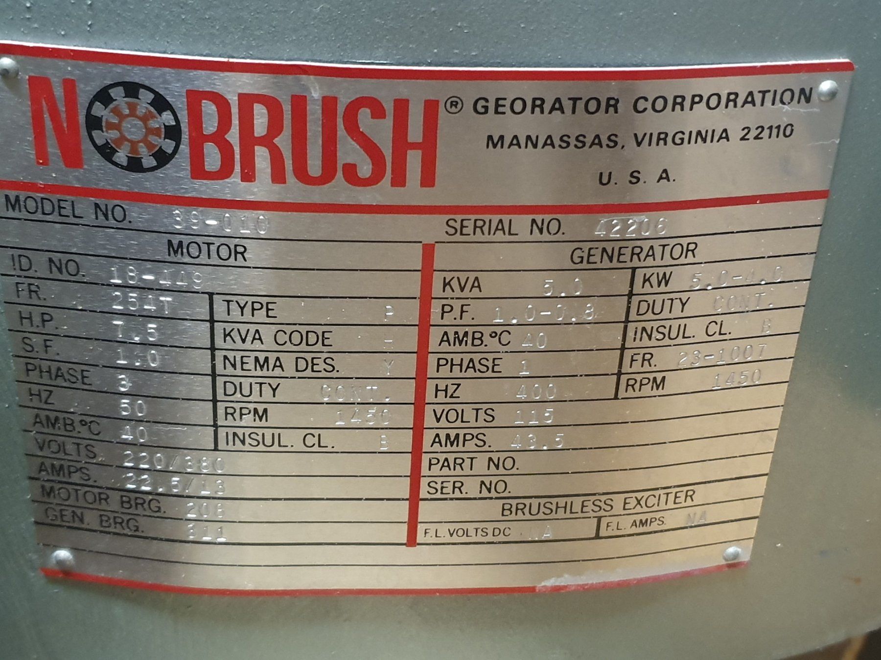 Componenti elettronici: Generator 115VAC / 400Hz – Usato da Glattfelden venduto da hbct 1