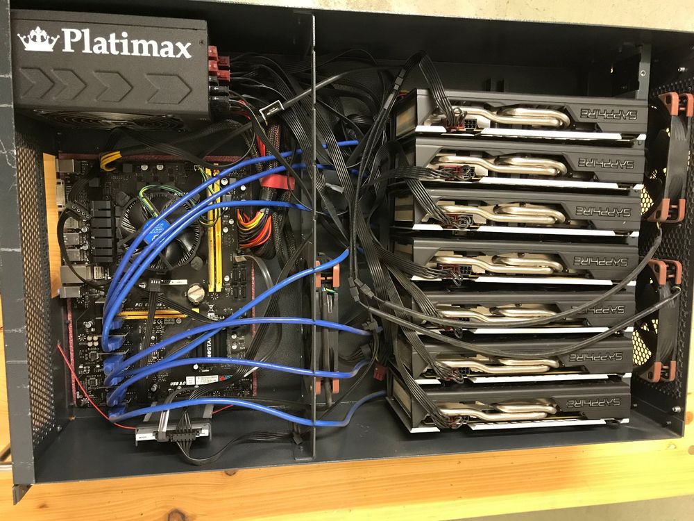 Mining-Rig - 7 x Saphire RX580 8GB - Servercase | Kaufen auf Ricardo