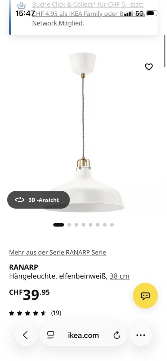 Ikea Lampadari & plafoniere: Deckenlampe Hängelampe Weiss Ikea RANARP – Nuovo (secondo la descrizione) da Kreuzlingen venduto da jan_c5d9 3