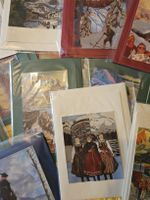 4 cartes artistiques faites main  Nöel anniversaire