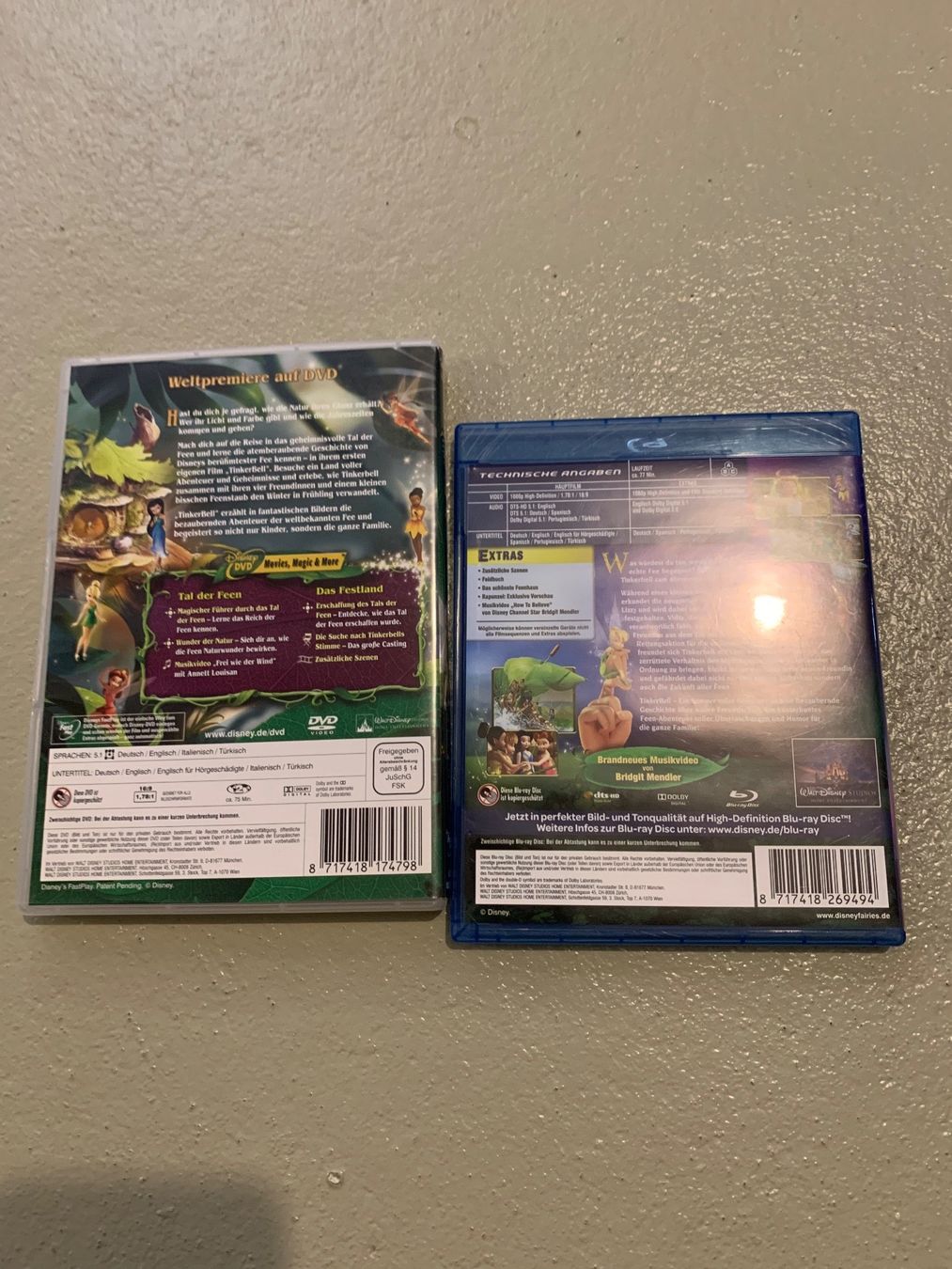 Alle DVDs: 1x Tinker Bell DVD und 1x Tinker Bell Blue Ray – Gebraucht aus zeihen von Racer-71 1