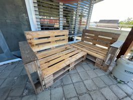 Palettensofa Eckbank aus Europaletten gebraucht