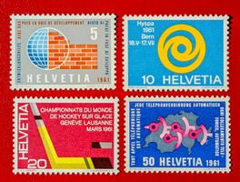 WERBEMARKEN 375 - 378 SATZ 1961** POSTFRISCH
