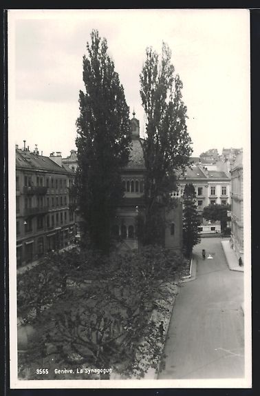 Ansichtskarten: AK Genève, La Synagogue, 1933 – Gebraucht aus Berlin von bartko-reher