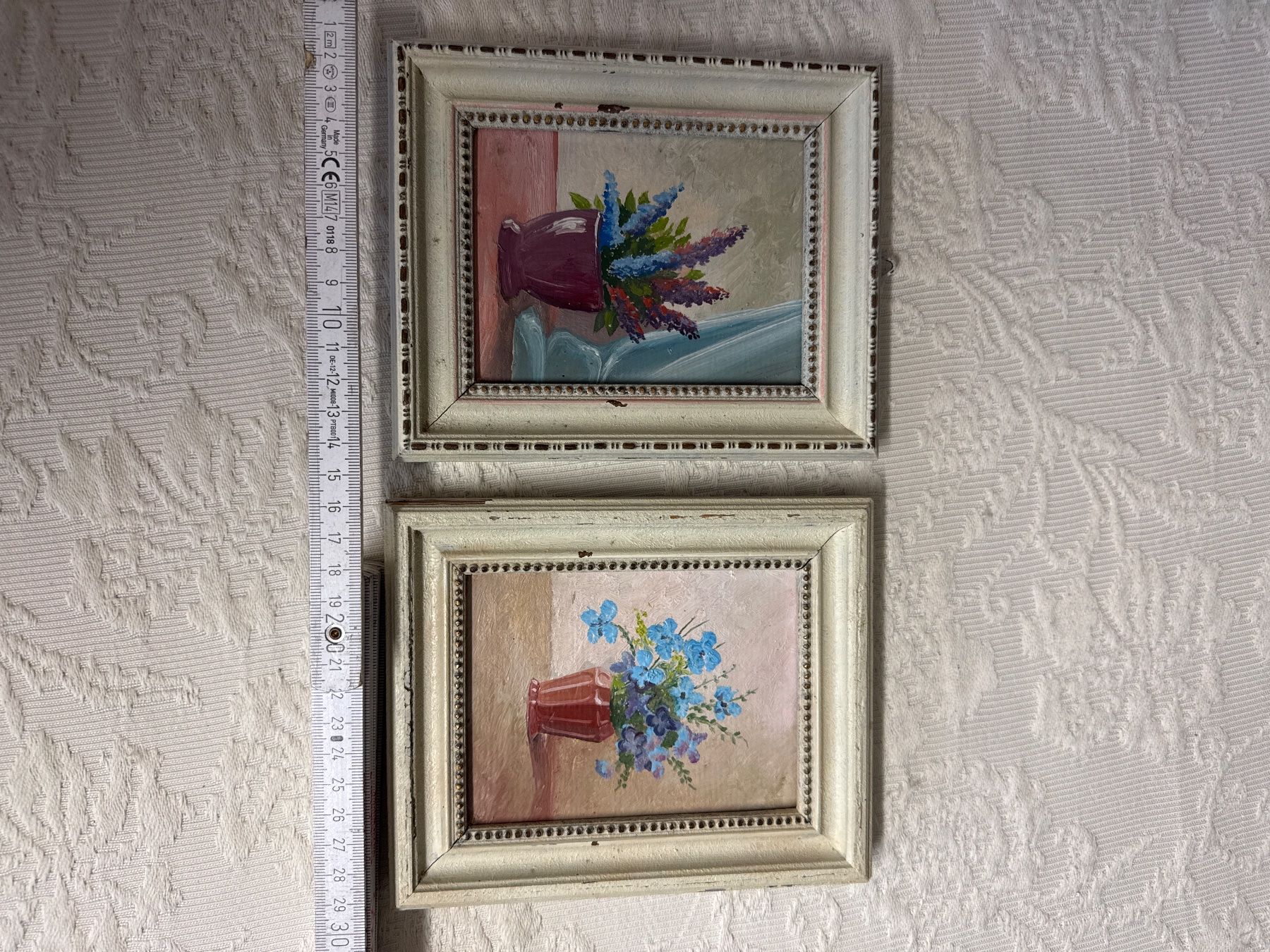 Tutte le decorazioni: 2 schöne handgemalte Blumenbilder shabby – Usato da Gams venduto da ver_n7n9