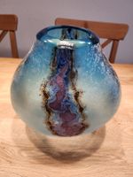 Barbinini Murano Vase, Blau-Lila, aus Glas, Vintage Top