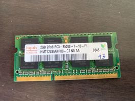 Hynix 2GB 2Rx8 PC3-8500S-7-10-F1